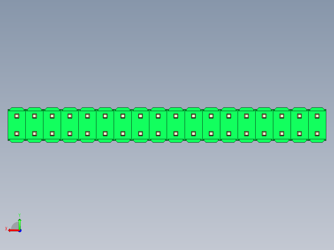 彩色公头100mil（2.54mm）系列-DS1021_green_2x18p_100mil_Type5_rev1.0后视图