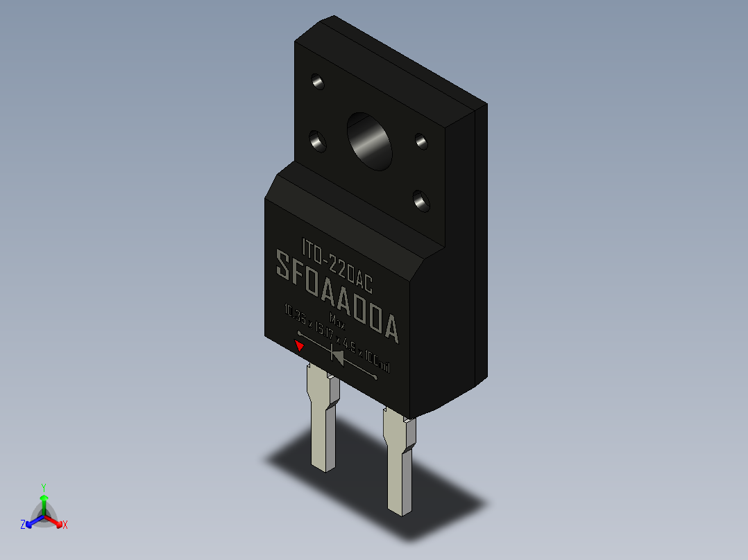 二极管-ITO-220AC_Max_rev1.1正等轴测图