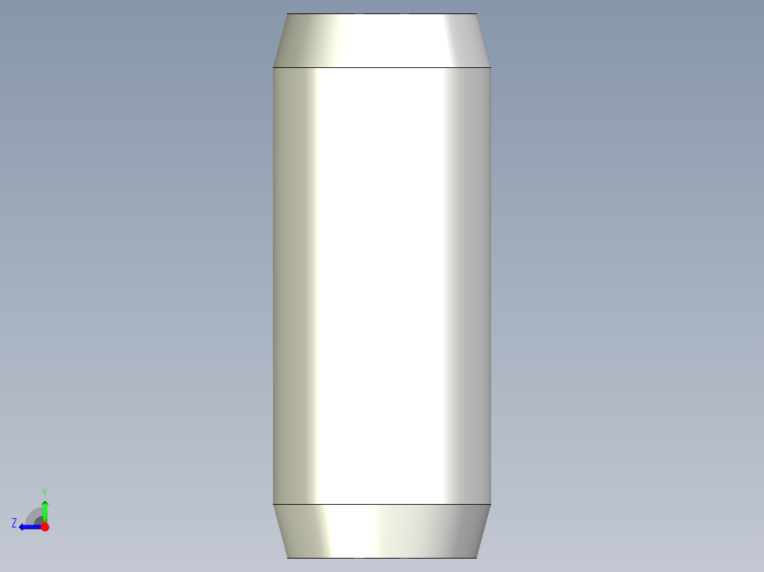 固定梢(有牙) MSTP-3D多系列多零件图纸模型右视图
