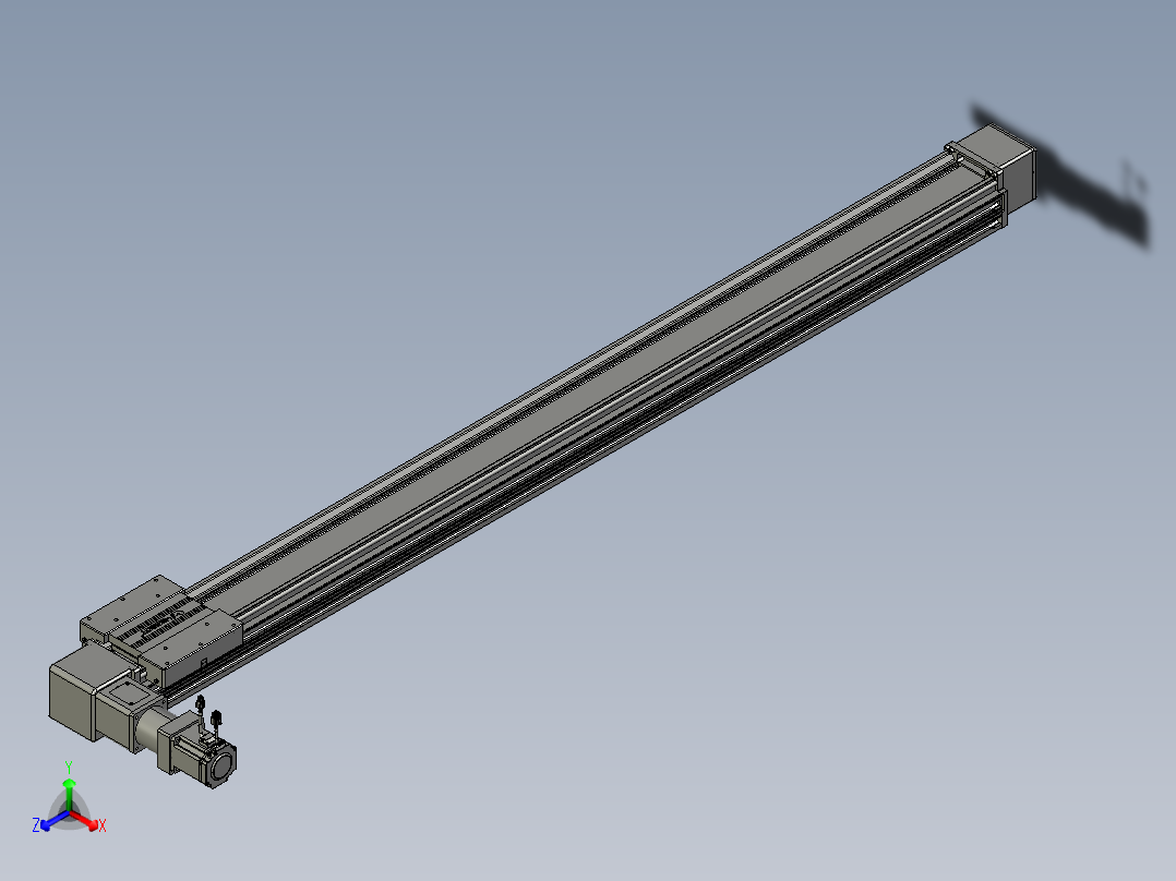 威洛博直线电机模组EB16-L208-S2000-L-ZP75-MS3-5K正等轴测图