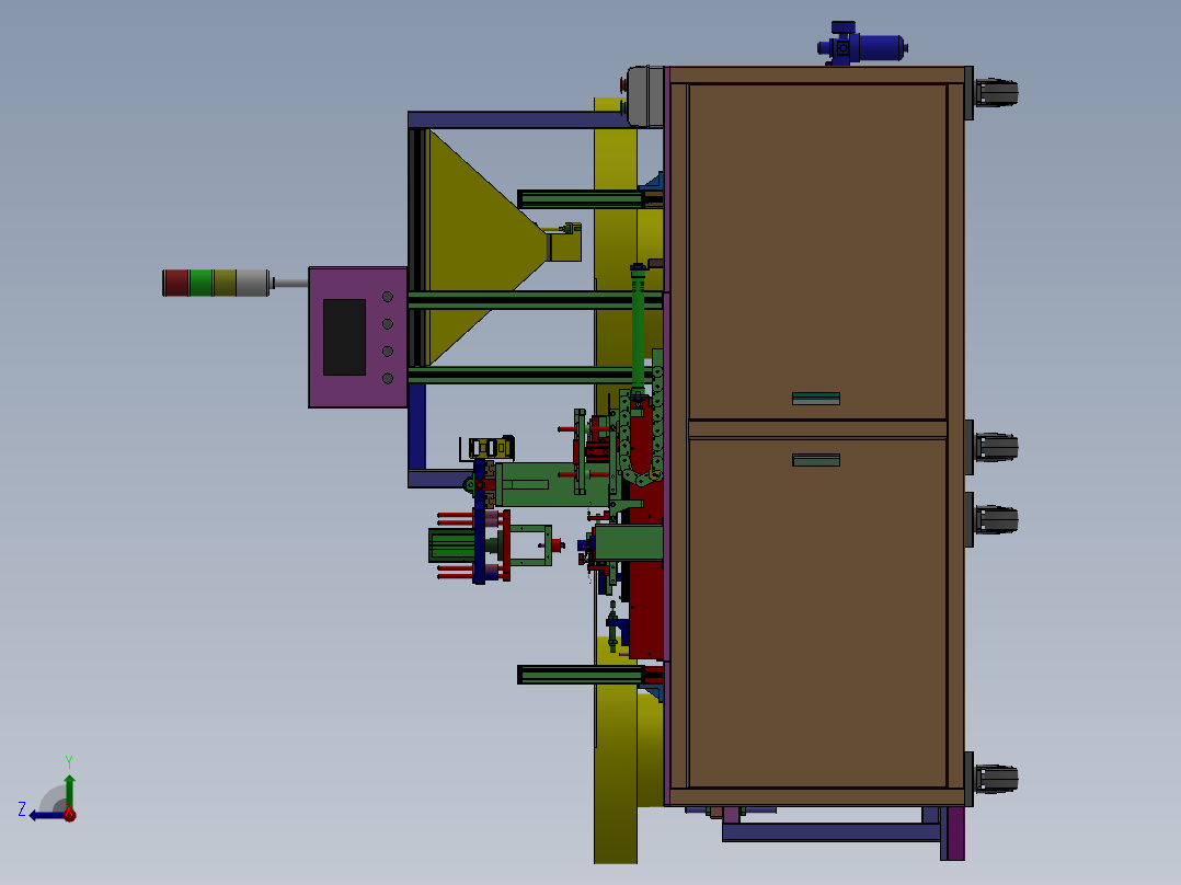 全自动打螺母机设备右视图