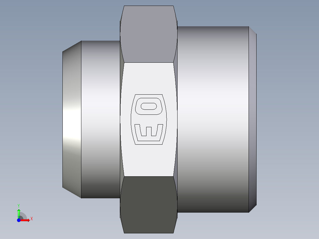 卡套式工业通用硬管接头EO_Weld_connector_AS38S71X前视图