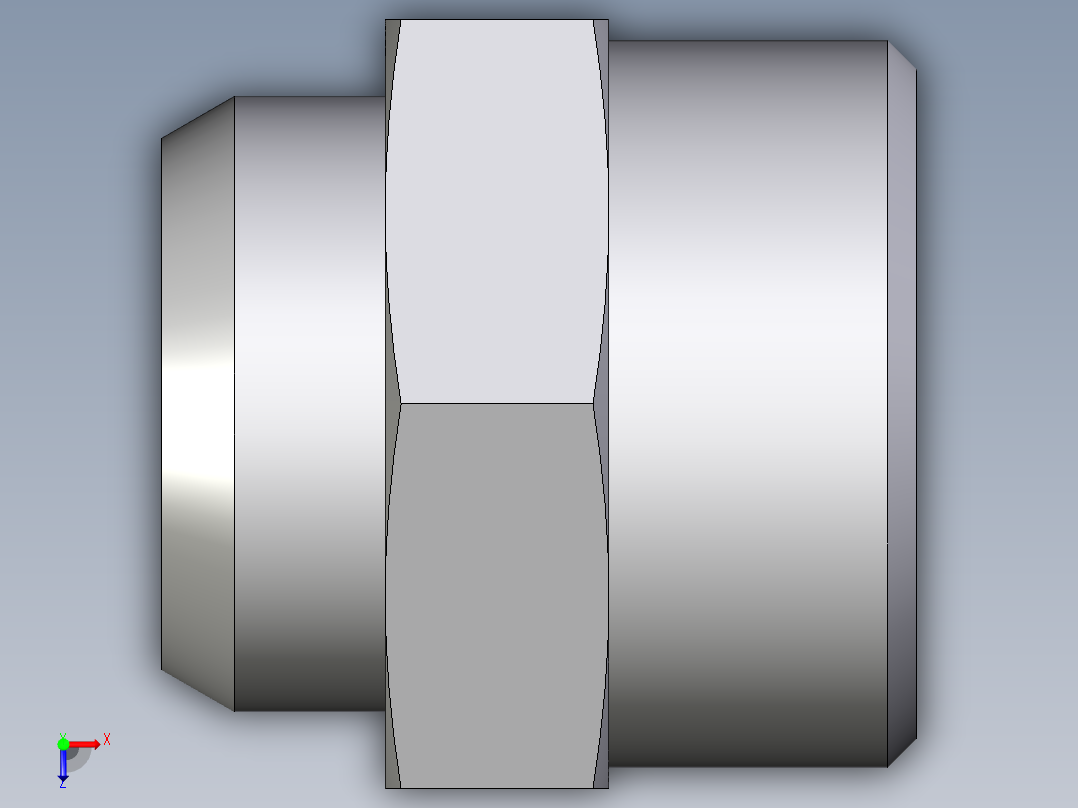 卡套式工业通用硬管接头EO_Weld_connector_AS38S71X俯视图