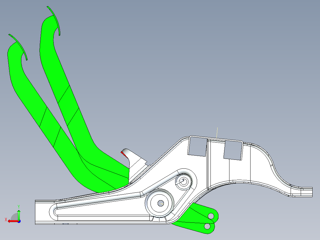 汽车客车刹车踏板后视图