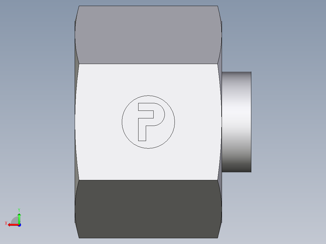 卡套式工业通用硬管接头EO_Blanking_plug_with_nut_for_cones_VKAM12SCF后视图