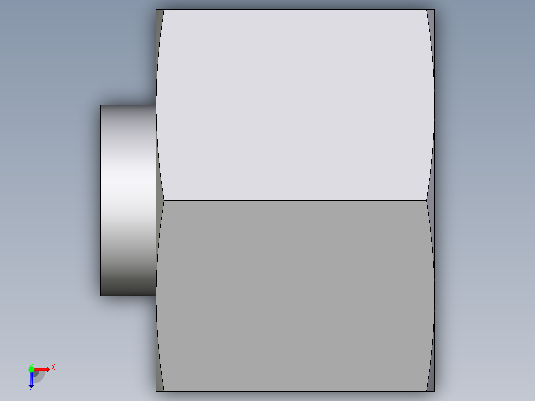 卡套式工业通用硬管接头EO_Blanking_plug_with_nut_for_cones_VKAM12SCF俯视图