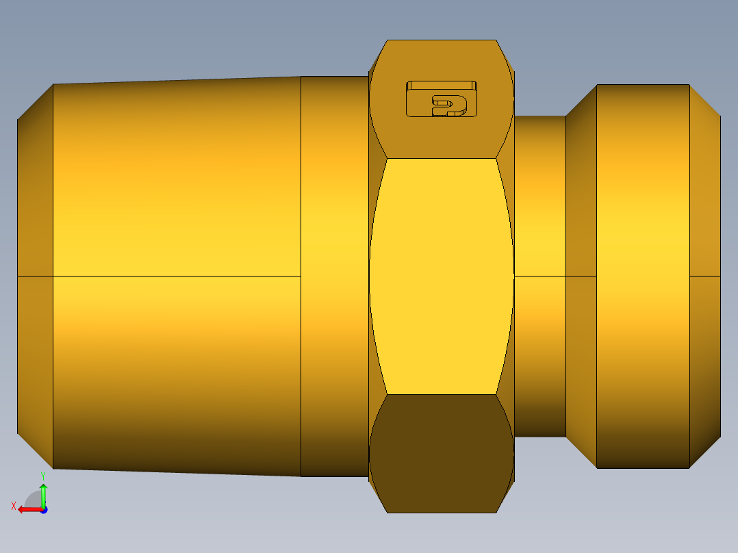 倒齿式工业管接头Ball-End Joint Adapter to Male Pipe 127HB-8-8后视图