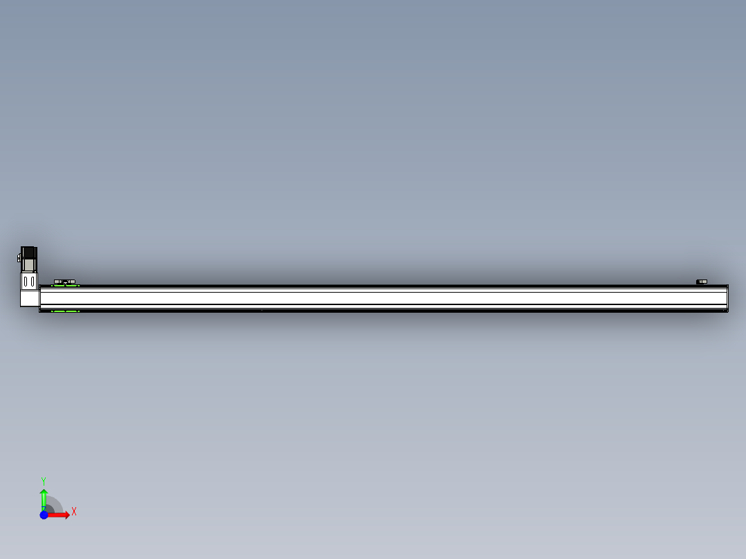 同步带滑台-半封闭B10-L90-S2400-R-P40-D3前视图