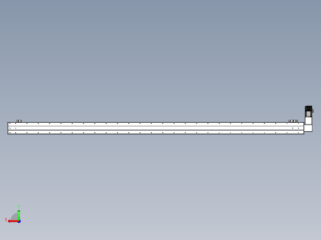 同步带滑台-半封闭B10-L90-S2400-R-P40-D3后视图