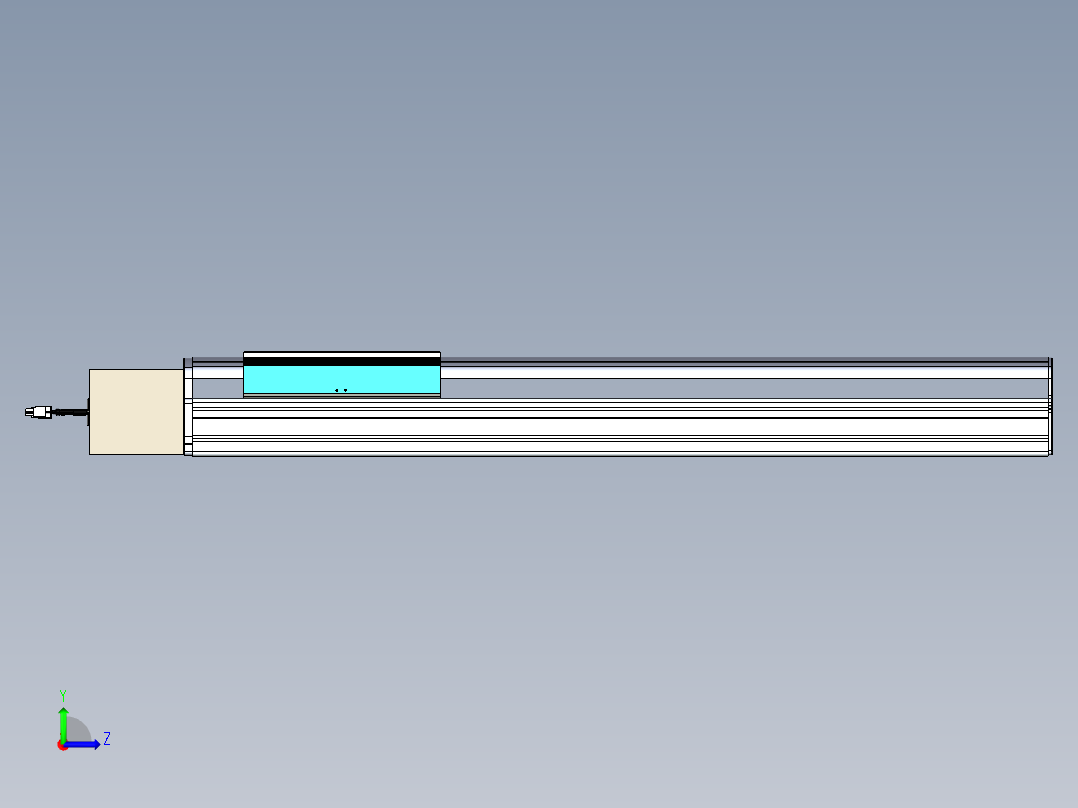 同步带滑台-半封闭B22-L100-C-S600-R-P75-D3-N5左视图