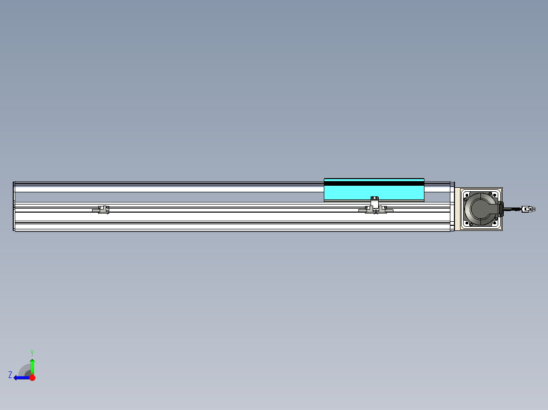 同步带滑台-半封闭B22-L100-C-S600-R-P75-D3-N5右视图