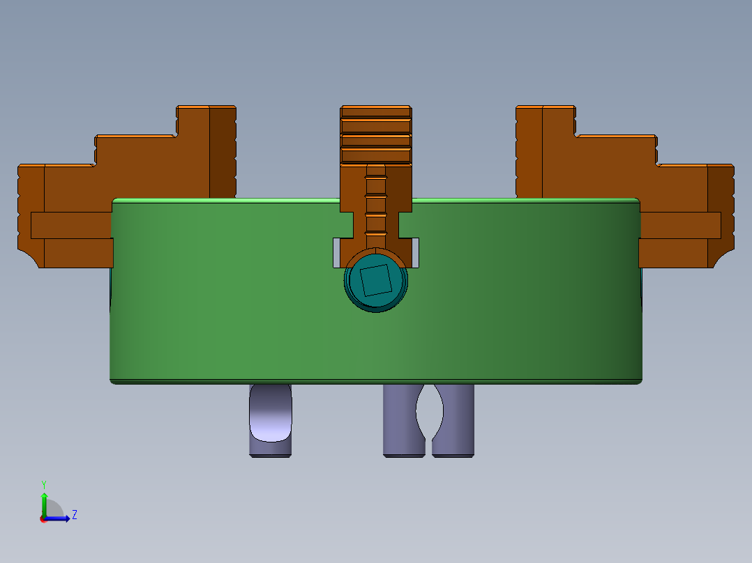 卡盘车床左视图