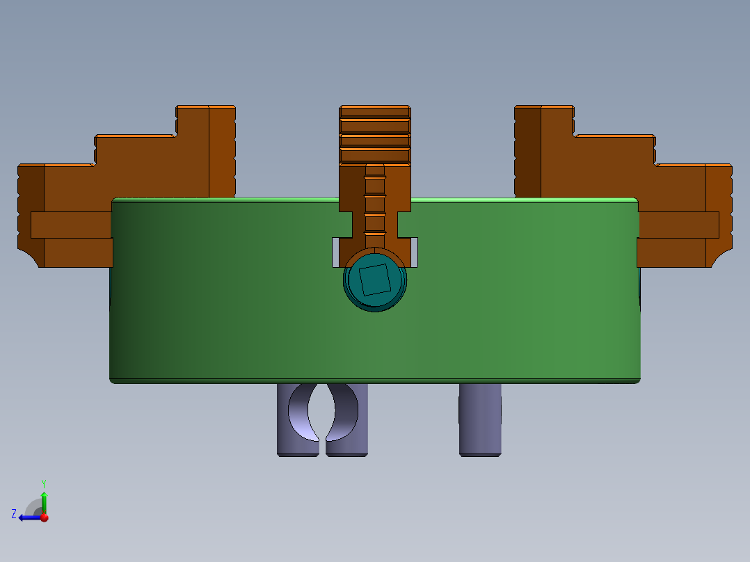 卡盘车床右视图