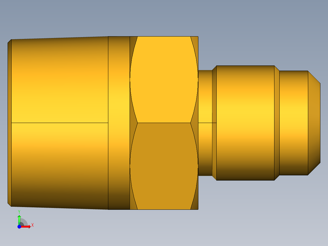 扩口式工业通用硬管接头Male Connector 48F-8-12前视图