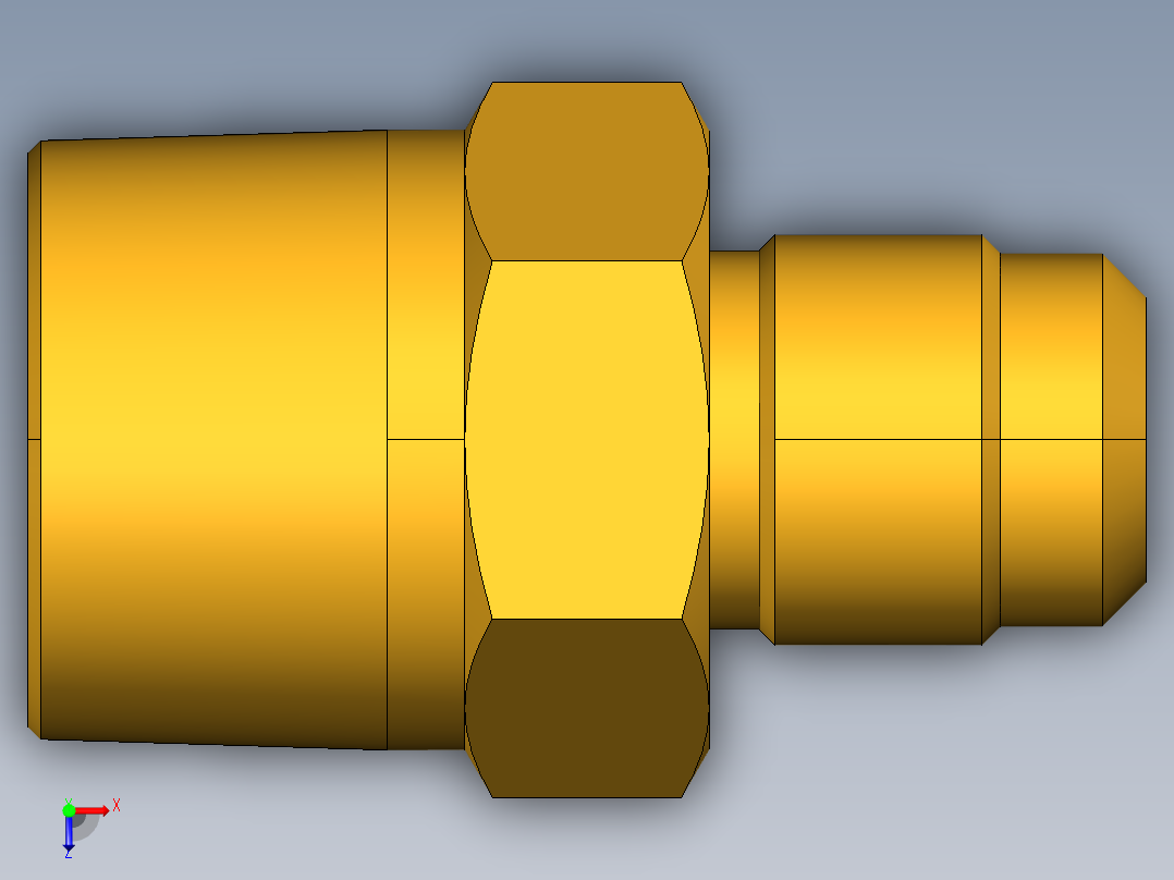 扩口式工业通用硬管接头Male Connector 48F-8-12俯视图
