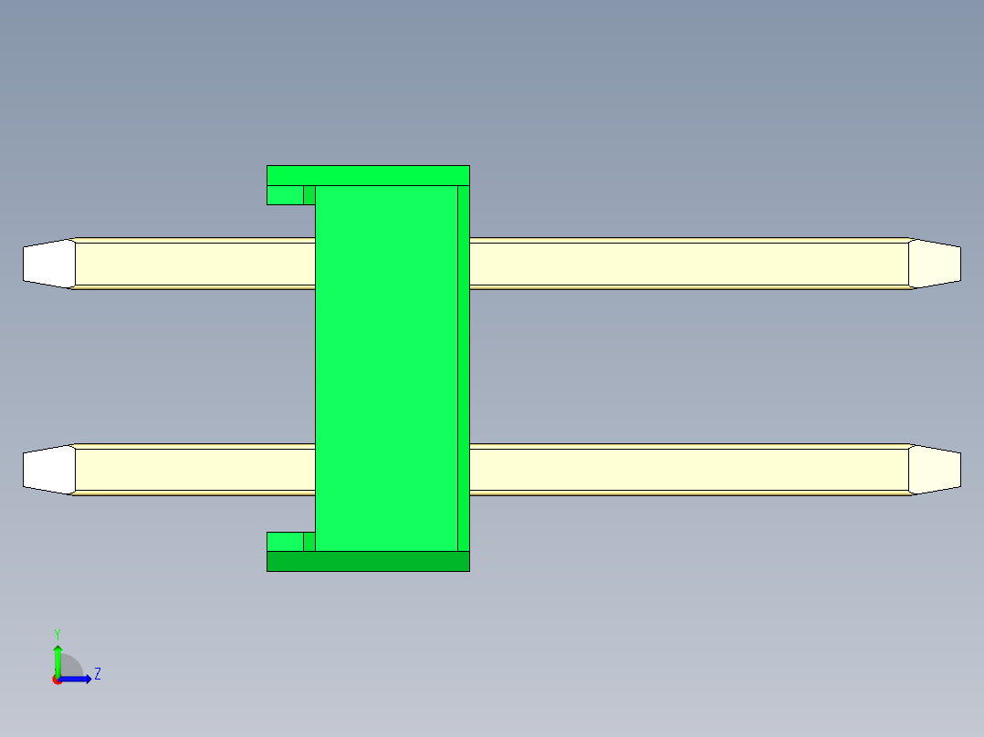 彩色公头100mil（2.54mm）系列-DS1021_green_2x08p_100mil_Type1_rev1.0左视图