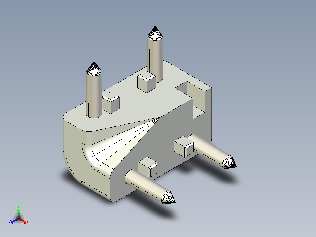 型材-BR SHELVING PROFILE CORNER CONNECTOR KJN535637正等轴测图