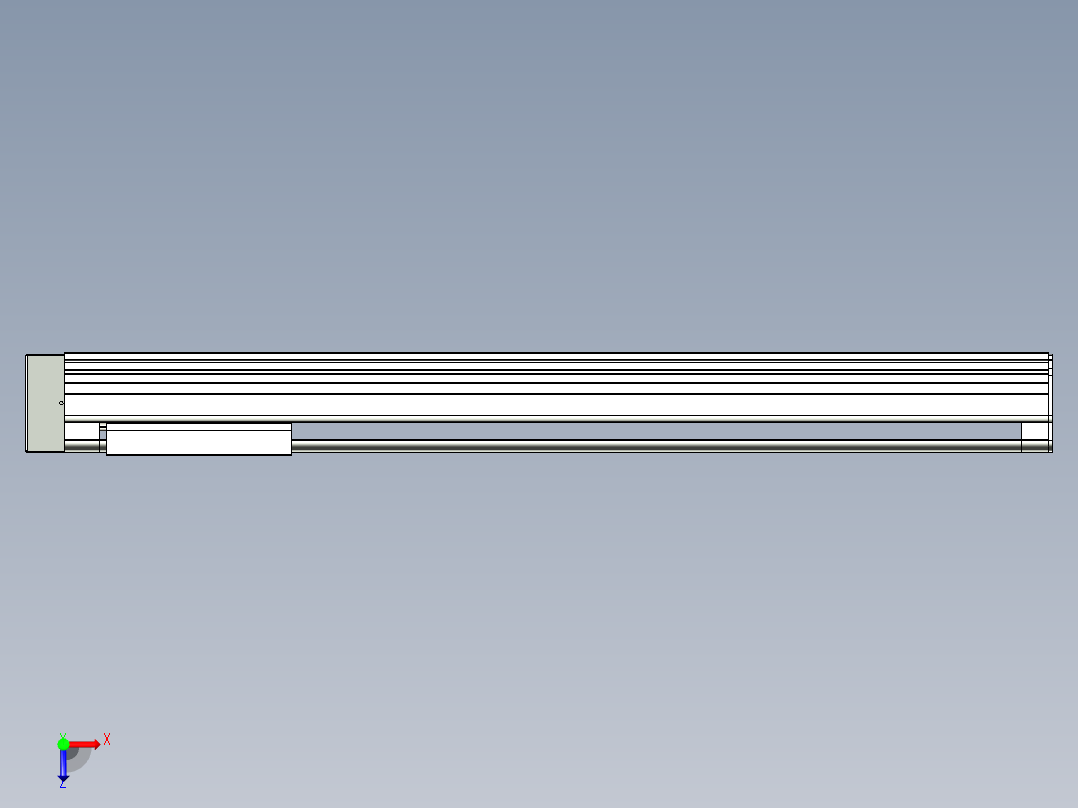 VF丝杆传动-一般环境VF27-Lxx-C-S1050-BL-ZP75-C3俯视图