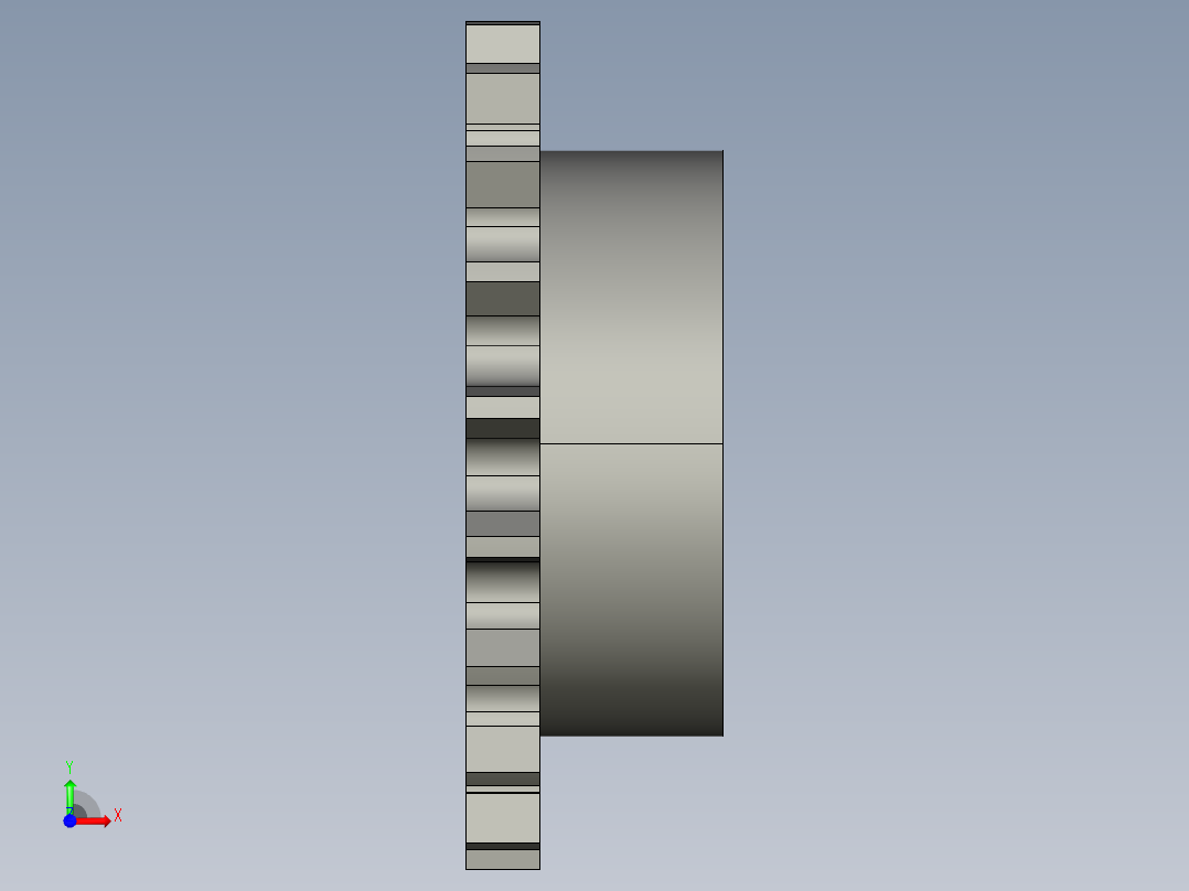 鏈輪惰輪EIS-X-3D多系列多零件图纸模型前视图