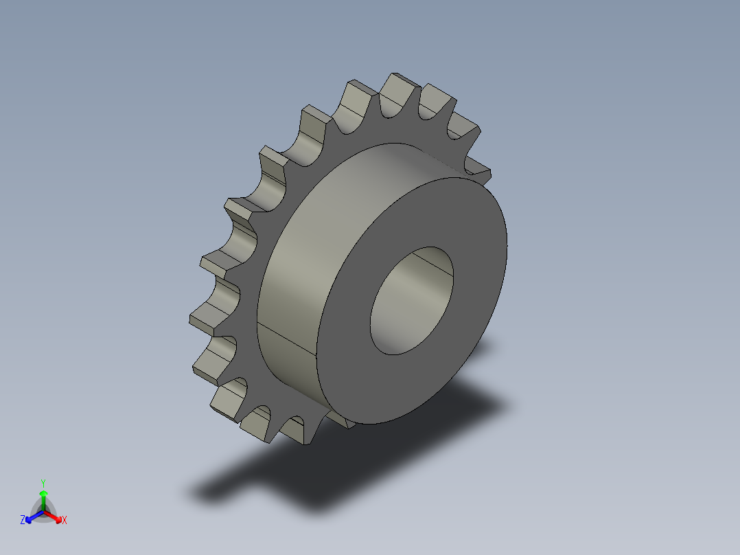 鏈輪惰輪EIS-X-3D多系列多零件图纸模型正等轴测图