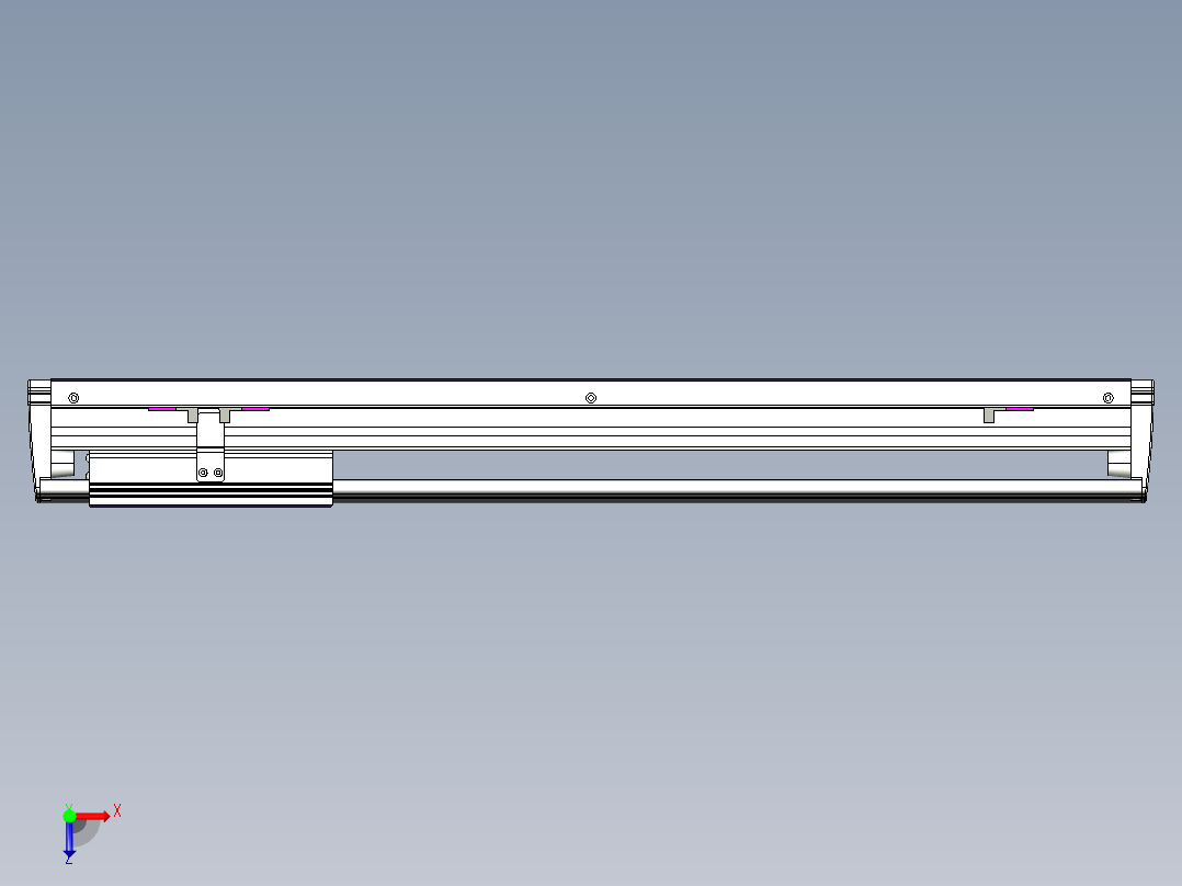 威洛博VL系列直线电机模组-VL14S2-S500俯视图