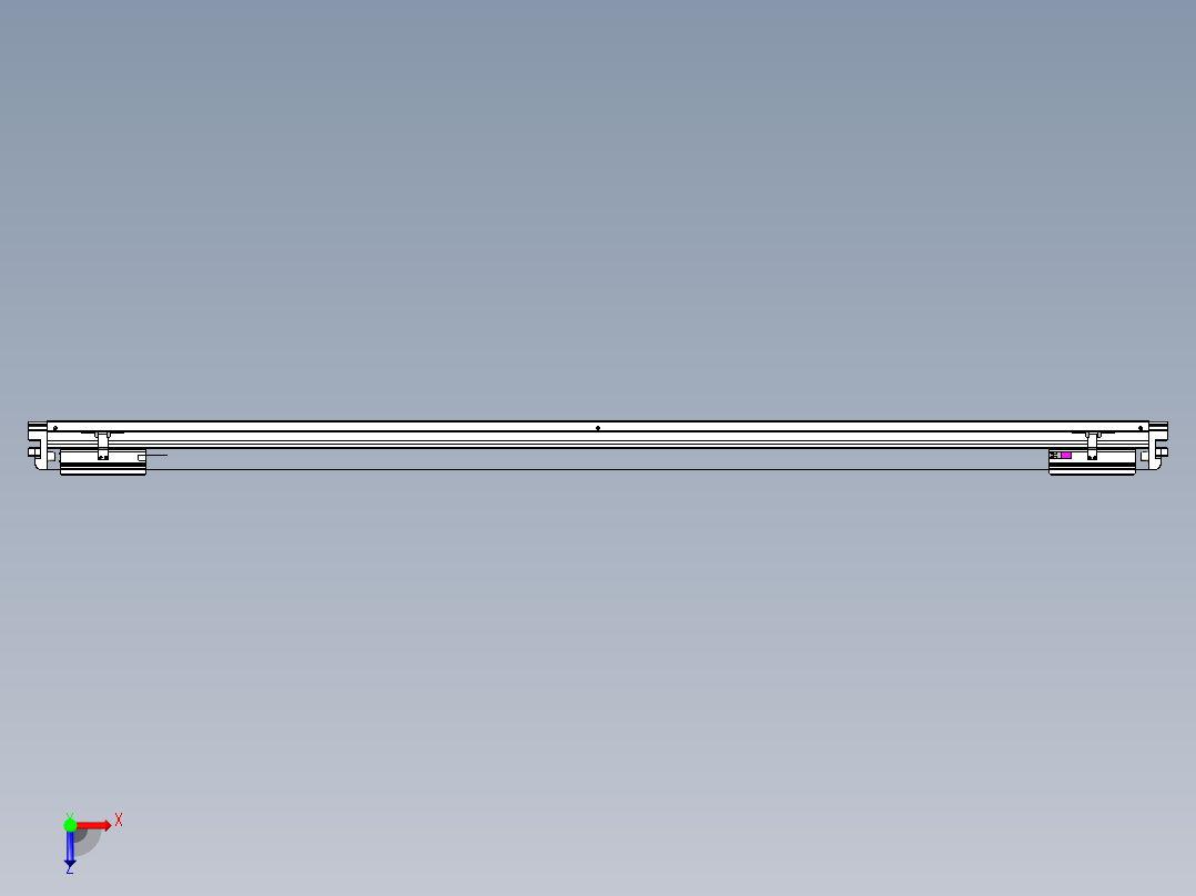 威洛博VL系列直线电机模组-2VL22H2-S1650俯视图