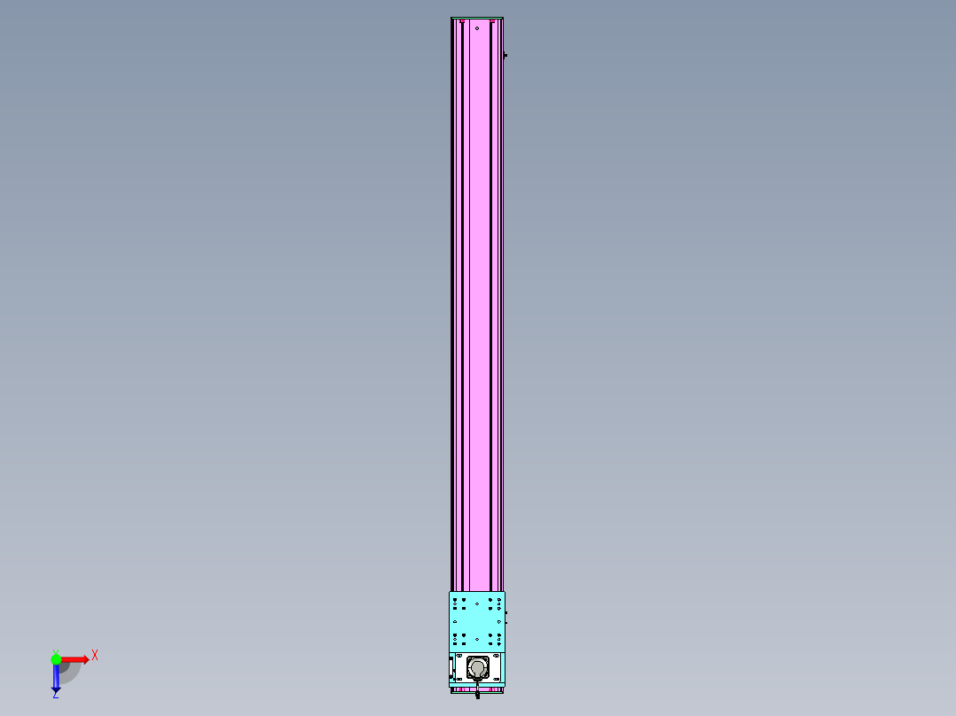 东锦齿条传动DH210G-L167-S2250-BU-减速机+P750W俯视图