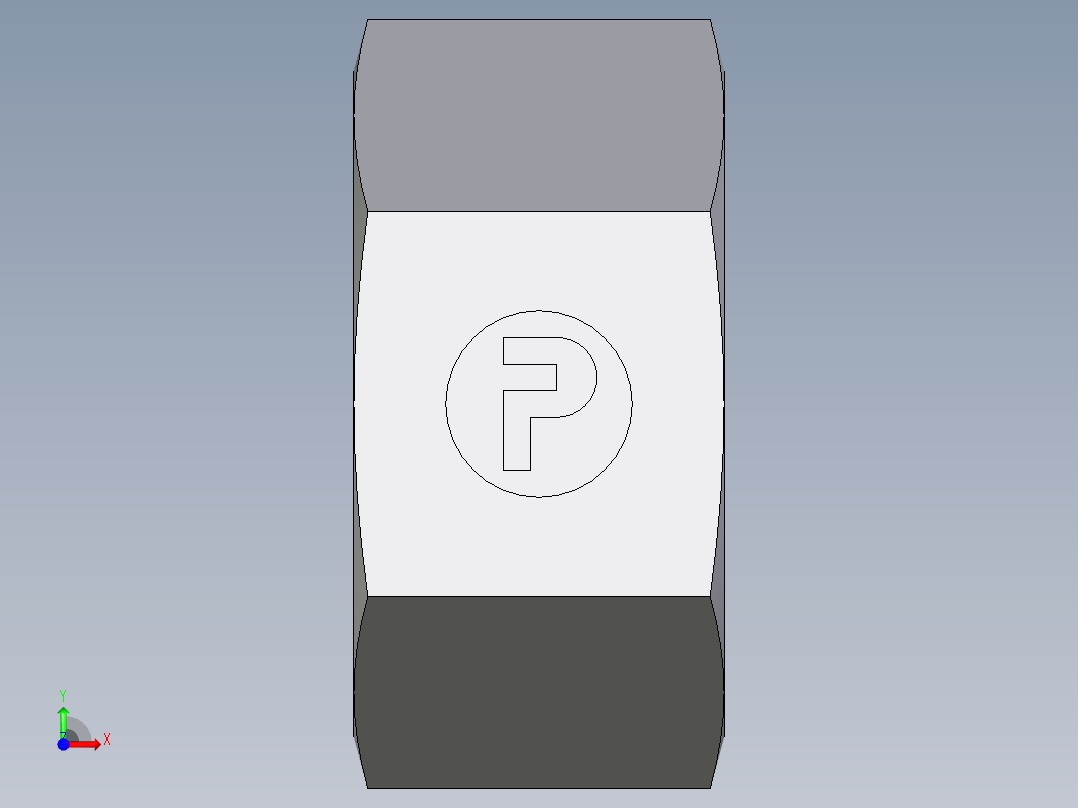 卡套式工业通用硬管接头EO_Nut_EO_24__Cone_end_M22LCFX前视图