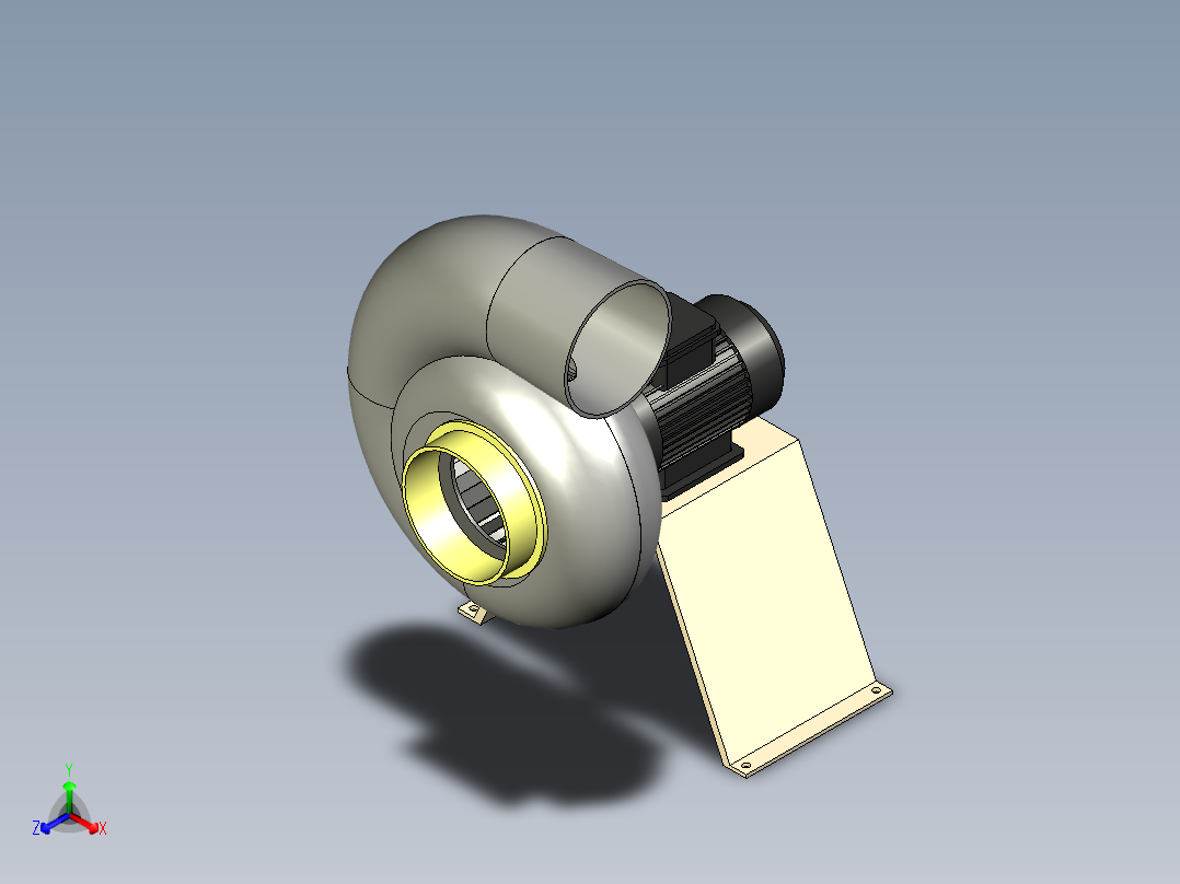 离心空气泵正等轴测图