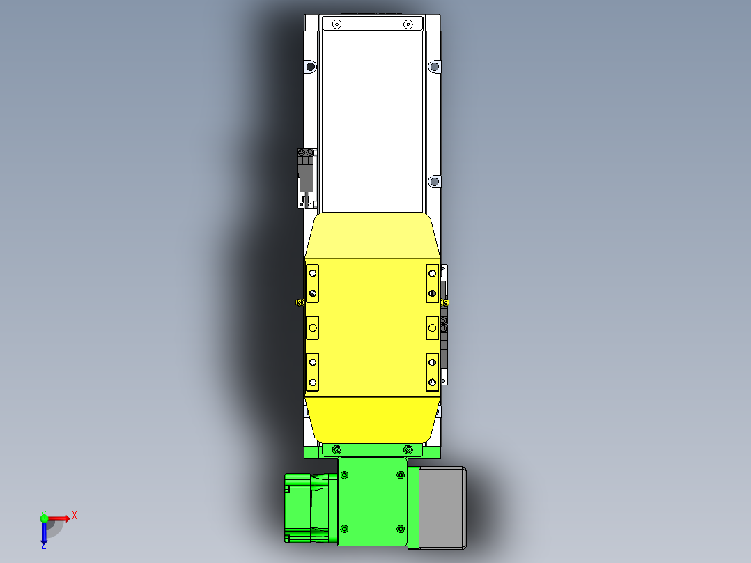 GTA内嵌同步带全封闭GTA12-RD-60步进俯视图