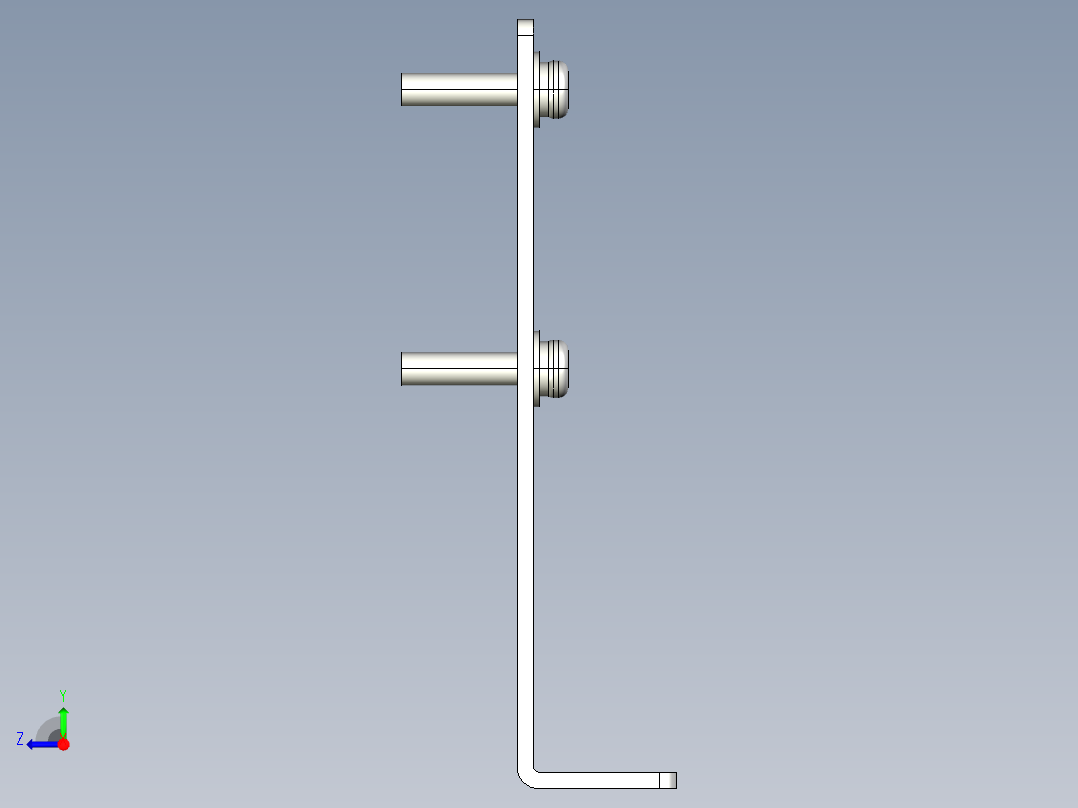 基恩士PZ-B02_kc图纸模型右视图