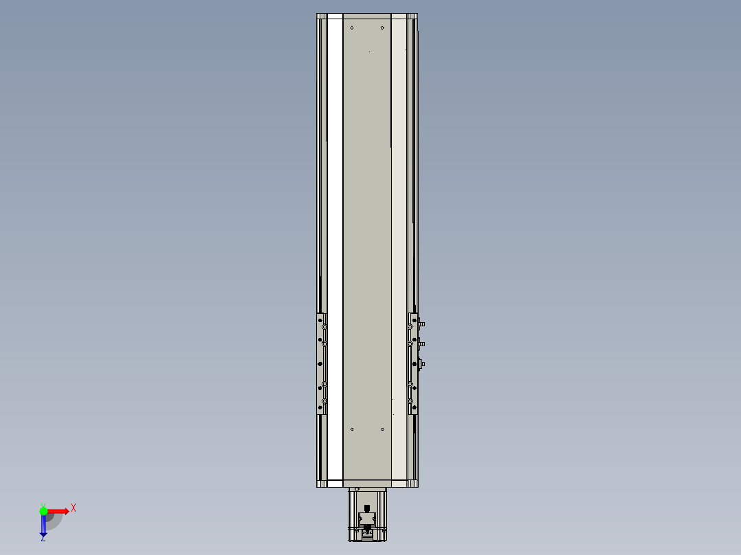 东锦丝杆传动-直线滑台模组DH210-C-L10-S550-BC-P750W-C3俯视图
