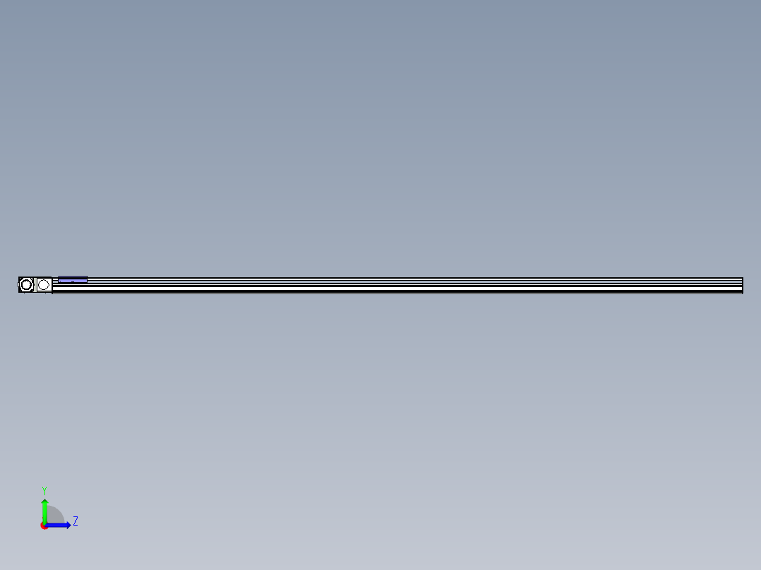 同步带滑台-半封闭B17H-L50-S3600-R-P75-D3左视图