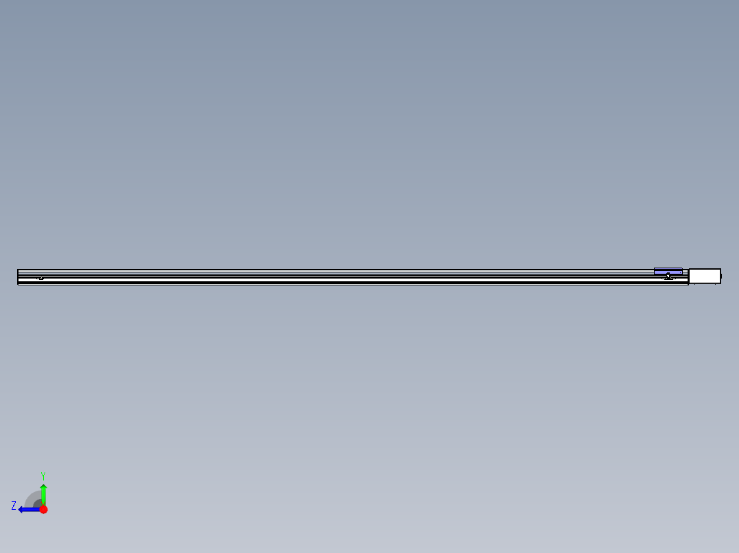同步带滑台-半封闭B17H-L50-S3600-R-P75-D3右视图