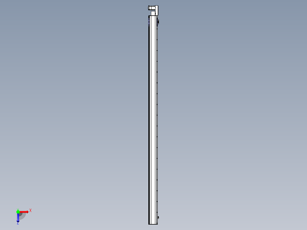 同步带滑台-半封闭B17H-L50-S3600-R-P75-D3俯视图