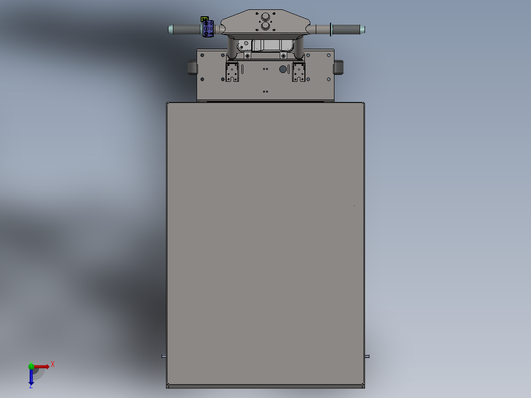 可折叠式剪叉电动升降手推车sw22可编辑俯视图