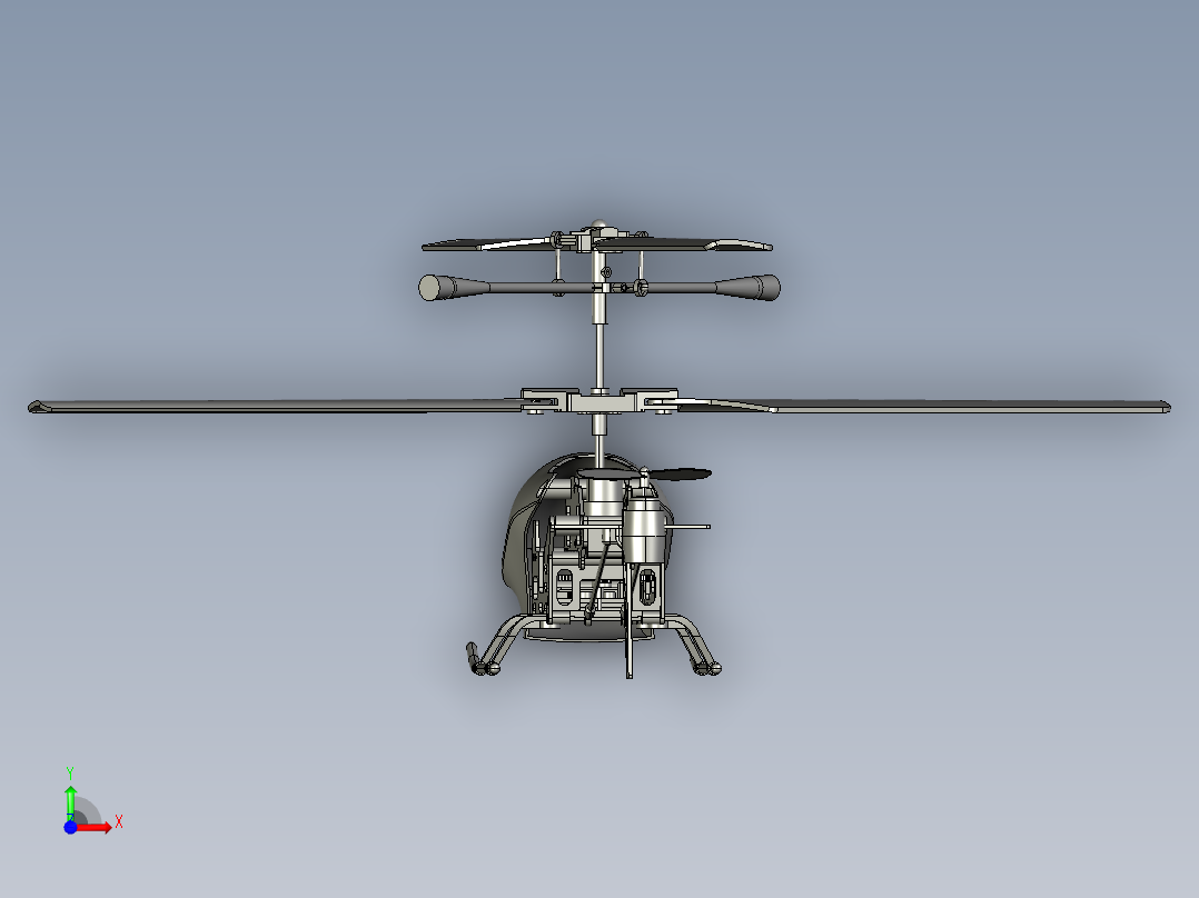 直升飞机 飞机模型设计 (33)前视图