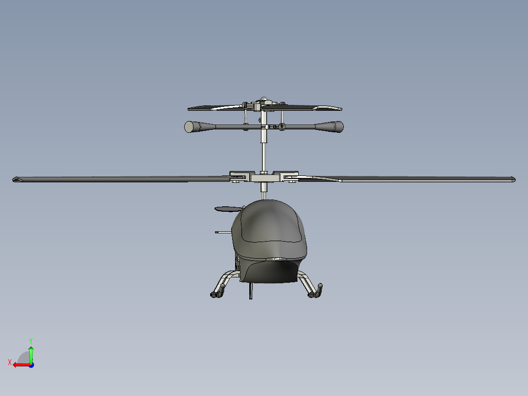 直升飞机 飞机模型设计 (33)后视图