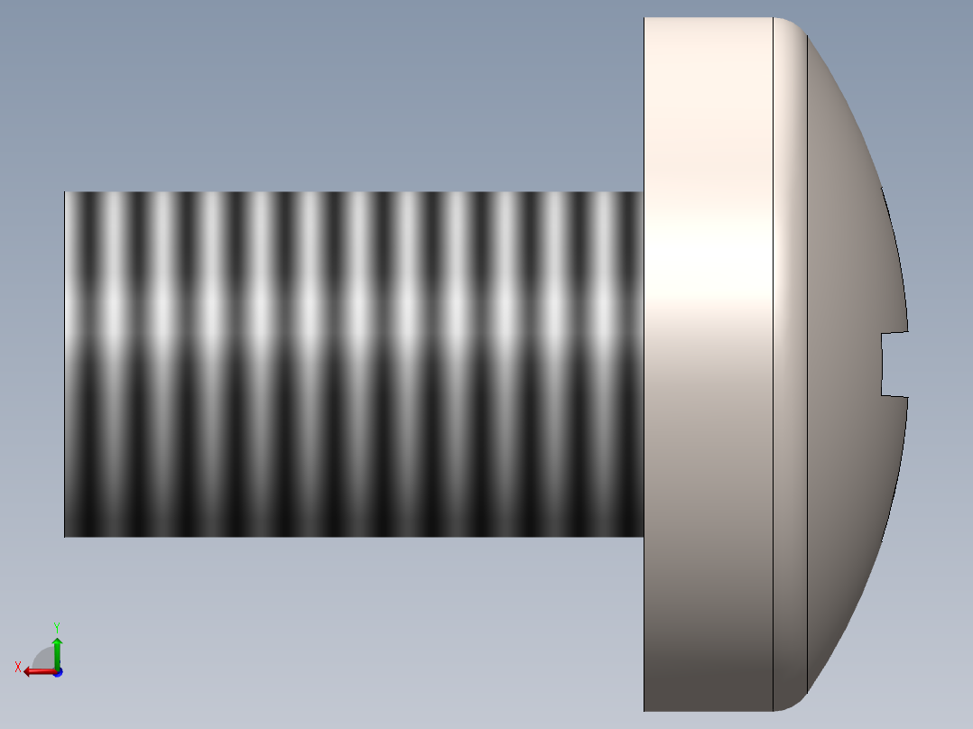 螺丝 M6 十字盘头-M6x10 Screw head.SLDPRT后视图