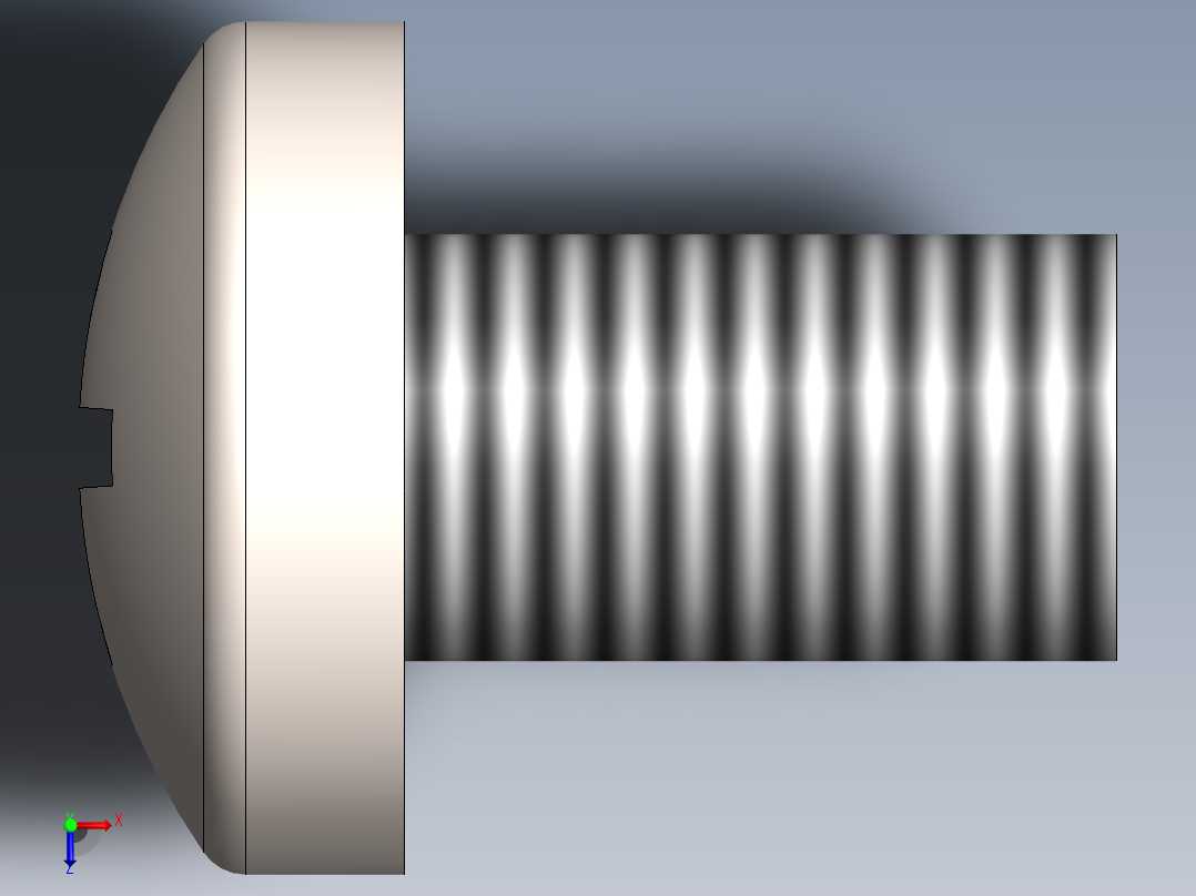 螺丝 M6 十字盘头-M6x10 Screw head.SLDPRT俯视图