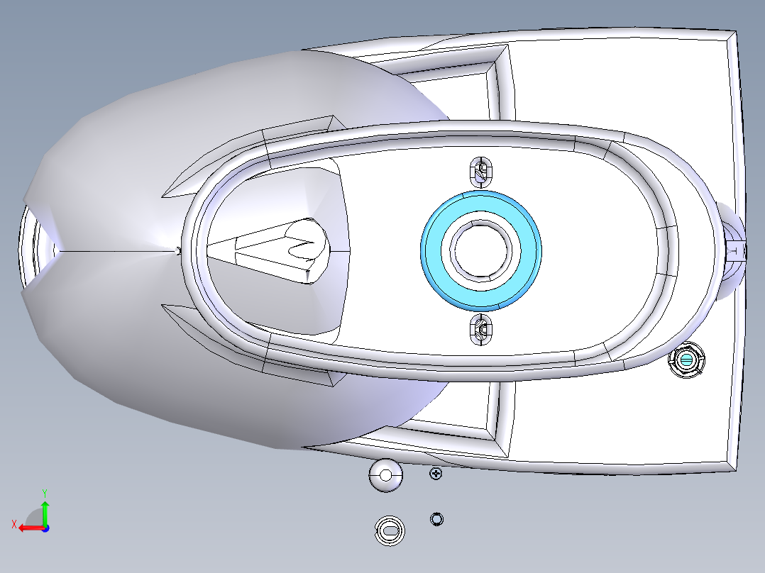 马桶无参三维后视图