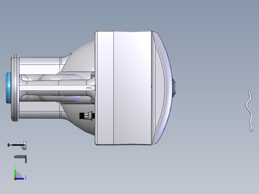 马桶无参三维左视图