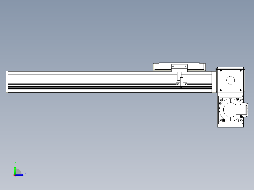 同步带全封闭直线模组TPA-HCB-105D-90-L300-RP-C-P20-N3左视图
