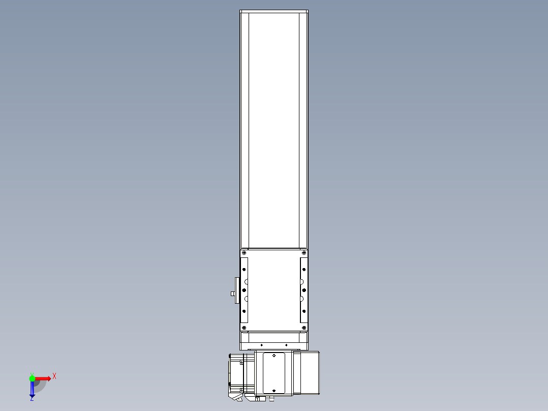 同步带全封闭直线模组TPA-HCB-105D-90-L300-RP-C-P20-N3俯视图