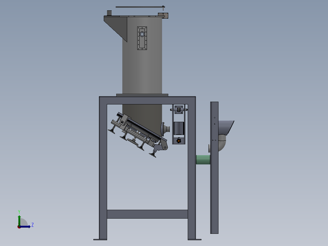 粉体包装机左视图