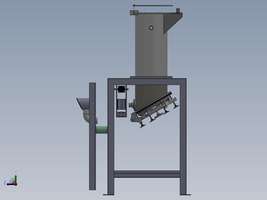 粉体包装机右视图