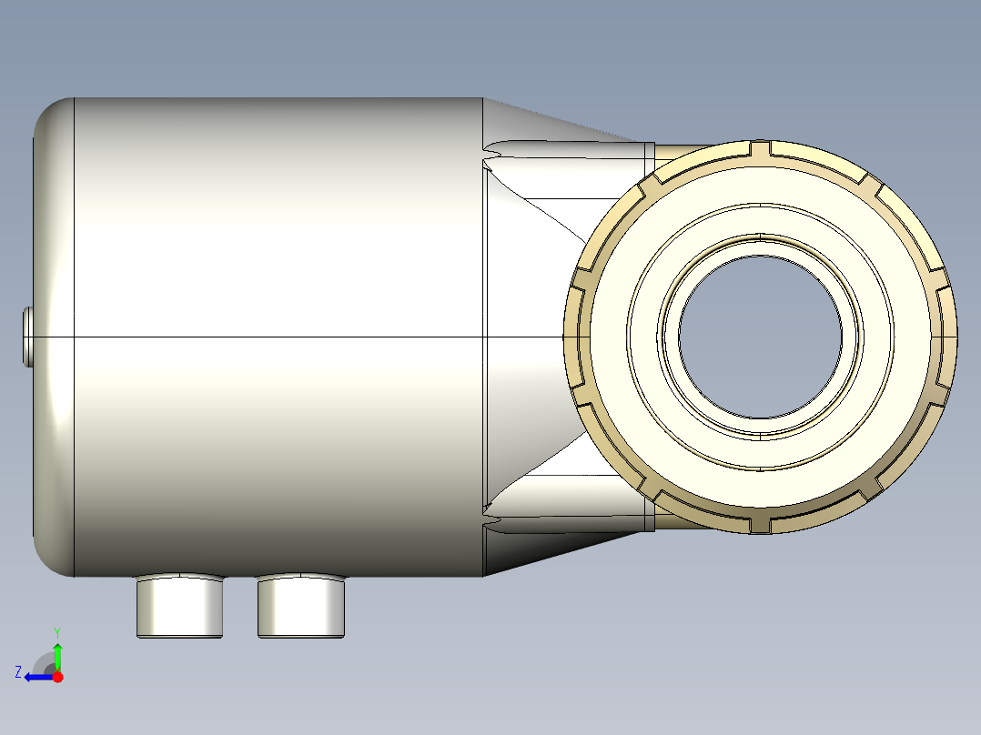 5DKPUIMCP NO 气动隔膜阀常开与女结束，公制系列PP-H右视图