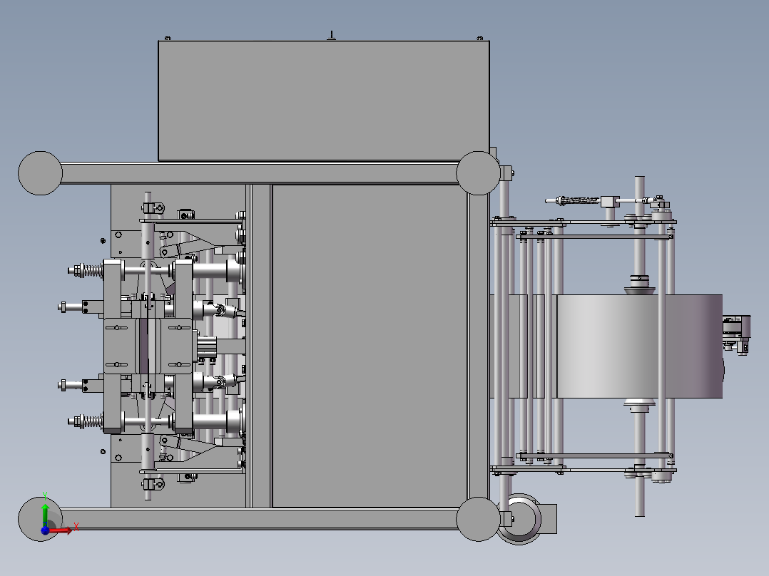 立式包装机三维模型前视图