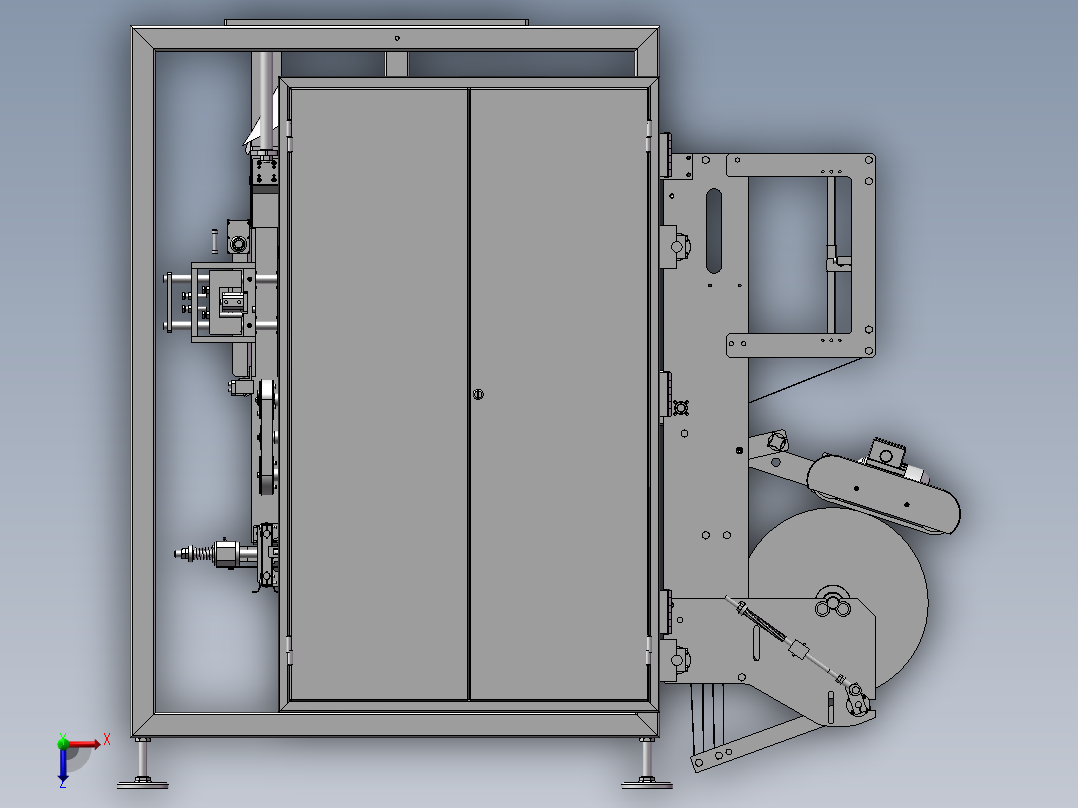 立式包装机三维模型俯视图