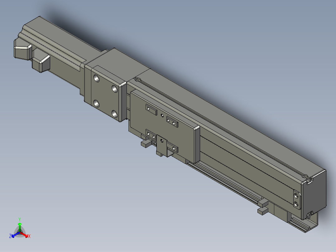 VF丝杆传动-一般环境VT4-L12-C-S120-BC-P10-C4正等轴测图